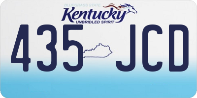 KY license plate 435JCD