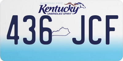 KY license plate 436JCF