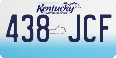 KY license plate 438JCF