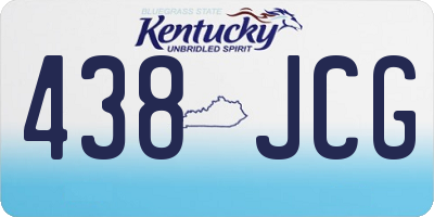 KY license plate 438JCG