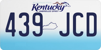 KY license plate 439JCD