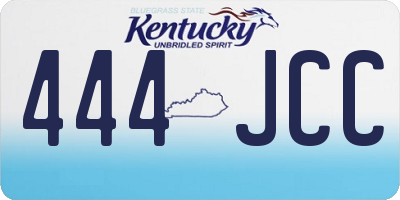 KY license plate 444JCC