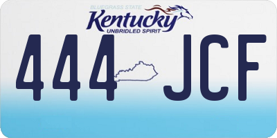 KY license plate 444JCF