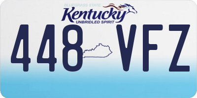 KY license plate 448VFZ