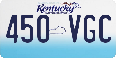 KY license plate 450VGC