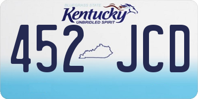 KY license plate 452JCD