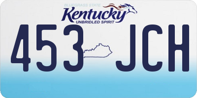 KY license plate 453JCH