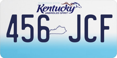 KY license plate 456JCF