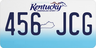 KY license plate 456JCG
