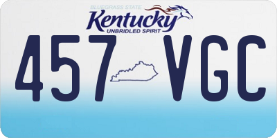 KY license plate 457VGC
