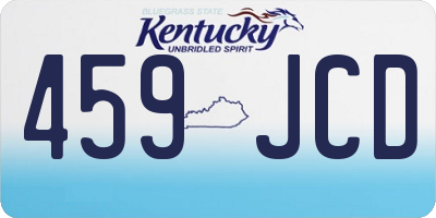 KY license plate 459JCD