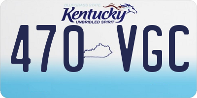 KY license plate 470VGC