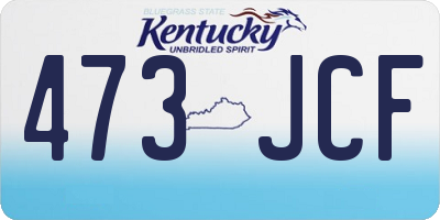 KY license plate 473JCF