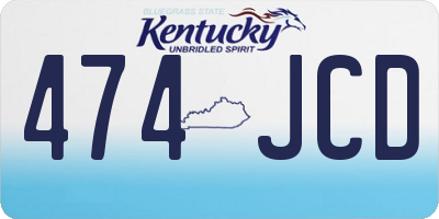 KY license plate 474JCD