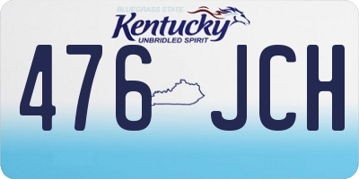 KY license plate 476JCH