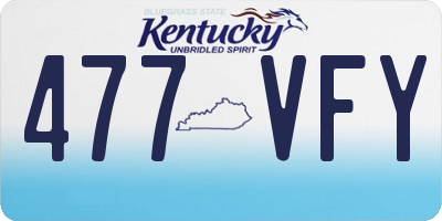 KY license plate 477VFY