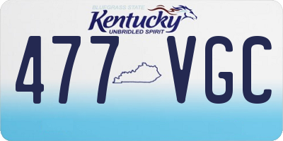 KY license plate 477VGC