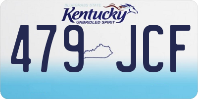 KY license plate 479JCF