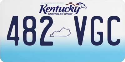 KY license plate 482VGC