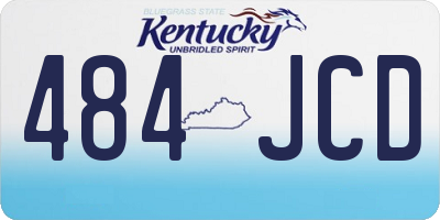 KY license plate 484JCD