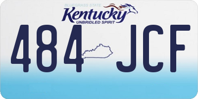 KY license plate 484JCF