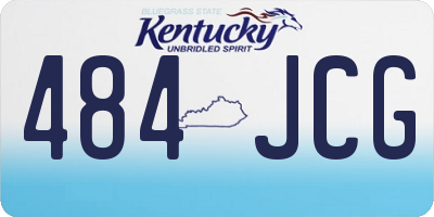 KY license plate 484JCG