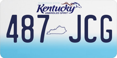 KY license plate 487JCG