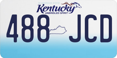 KY license plate 488JCD