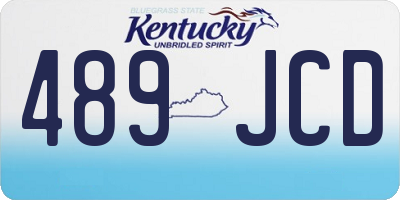 KY license plate 489JCD