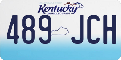 KY license plate 489JCH
