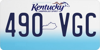 KY license plate 490VGC