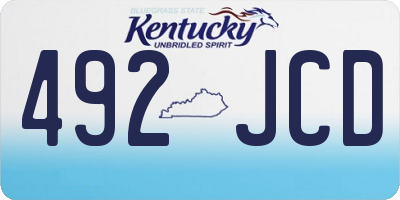 KY license plate 492JCD