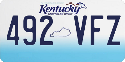 KY license plate 492VFZ