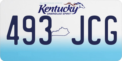 KY license plate 493JCG