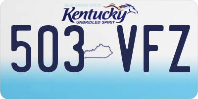 KY license plate 503VFZ