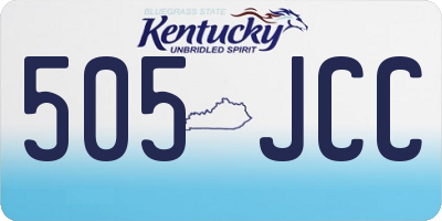 KY license plate 505JCC