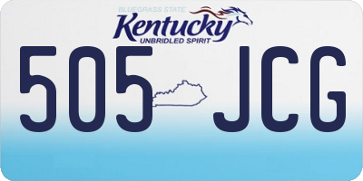 KY license plate 505JCG