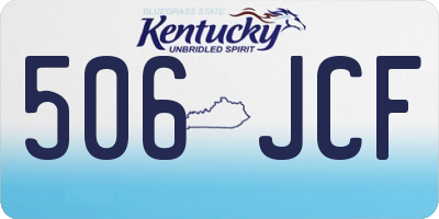 KY license plate 506JCF