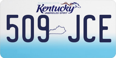 KY license plate 509JCE