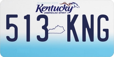 KY license plate 513KNG