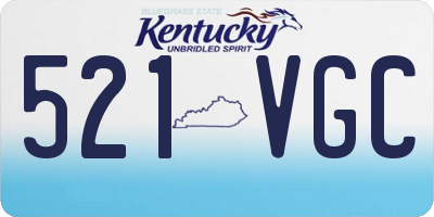 KY license plate 521VGC