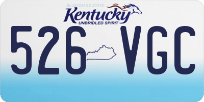 KY license plate 526VGC