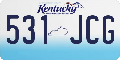 KY license plate 531JCG