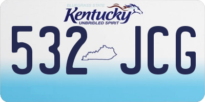 KY license plate 532JCG
