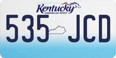 KY license plate 535JCD