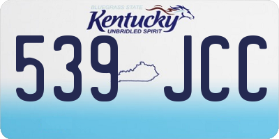 KY license plate 539JCC