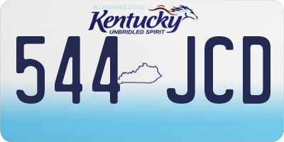 KY license plate 544JCD
