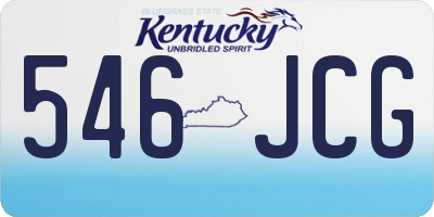 KY license plate 546JCG