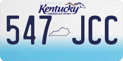 KY license plate 547JCC