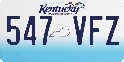 KY license plate 547VFZ